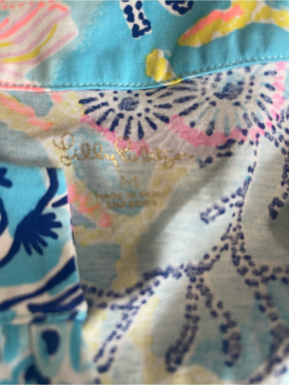 Lilly Pulitzer Ross Sleeveless Floral Shift Dress in Aqua, Pink & Navy - Picture 2 of 8